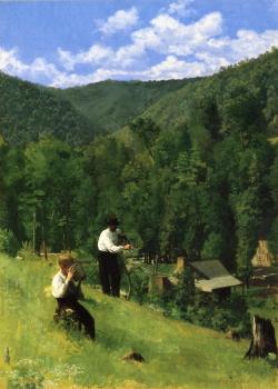 Thomas Pollock Anschutz : The Farmer and His Son at Harvesting